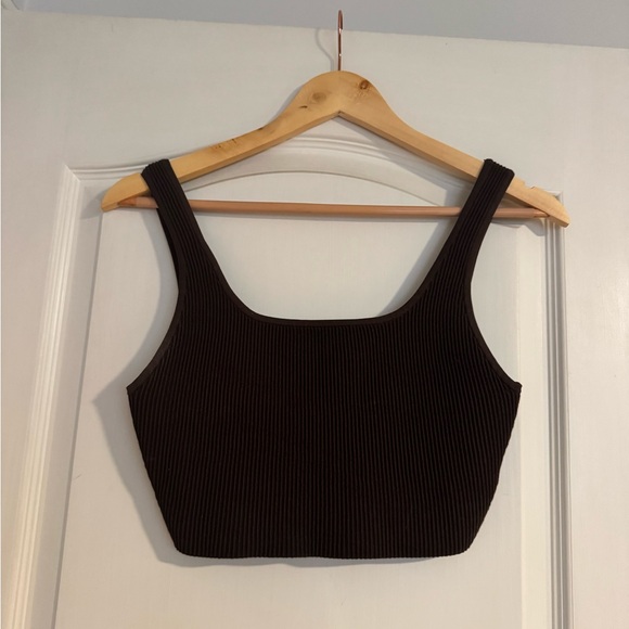 Babaton Dark Brown Ribbed Tank Top - Picture 2 of 5